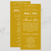 ÉLÉGANCE vintage | PROGRAMME DE MARIAGE (Devant / Derrière)