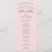 ÉLÉGANCE vintage | PROGRAMME DE MARIAGE (Dos)