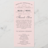 ÉLÉGANCE vintage | PROGRAMME DE MARIAGE (Devant)