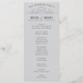 ÉLÉGANCE vintage | PROGRAMME DE MARIAGE (Dos)