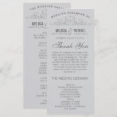 ÉLÉGANCE vintage | PROGRAMME DE MARIAGE (Devant / Derrière)