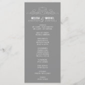 ÉLÉGANCE vintage | PROGRAMME DE MARIAGE (Dos)