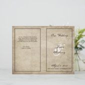 Élégance vintage Programme de mariage en détresse (Debout devant)