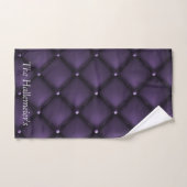 Élégance violette foncée et diamant noir (Serviette à main)