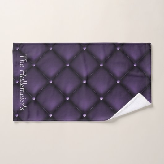 Élégance violette foncée et diamant noir (Serviette à main)