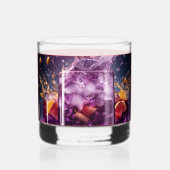"Élégance vive : Violet transparent roches verre (Verso)