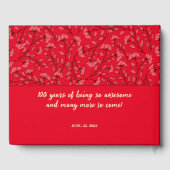 Elegant 100e verjaardag Gastenboek (RED) (Achterkant)