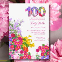 Elegant 100e verjaardag tuinfeest bloemstuk
