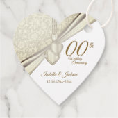 Elegant 100th Wedding Jubileum Bedankjes Labels (Achterkant)