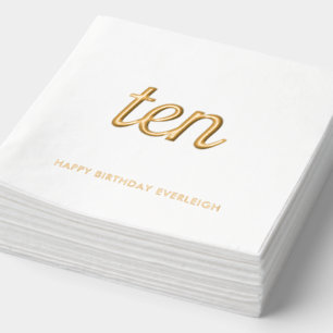 Élégant 10e anniversaire de la moderne serviettes