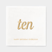 Élégant 10e anniversaire de la moderne serviettes  (Recto)