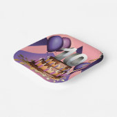 Elegant 10e Jubileum Celebration Cake Design Papieren Bordje (Gebogen)