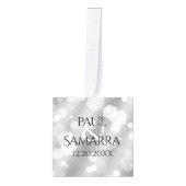 Elegant 10e Tin Bruiloft Jubileum Houten Kubus Ornament (Voorkant)