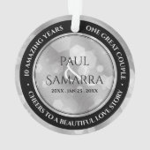 Élégant 10ème anniversaire de la Mariage Tin (dos)