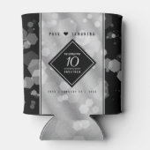 Elegant 10th Tin Wedding Jubileum Celebration Blikjeskoeler (Achterkant)