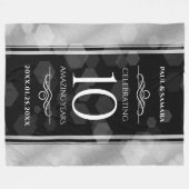 Elegant 10th Tin Wedding Jubileum Celebration Fleece Deken (Voorkant (Horizontaal))