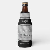 Elegant 10th Tin Wedding Jubileum Celebration Flesjeskoeler (Fles Voorkant)