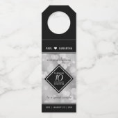 Elegant 10th Tin Wedding Jubileum Celebration Flessenhanger (Voorkant)