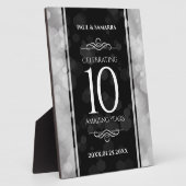 Elegant 10th Tin Wedding Jubileum Celebration Fotoplaat (Zijkant)