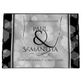 Elegant 10th Tin Wedding Jubileum Celebration Groot Cadeauzakje (Voorkant)