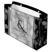 Elegant 10th Tin Wedding Jubileum Celebration Groot Cadeauzakje (Achterkant Gekanteld)