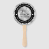 Elegant 10th Tin Wedding Jubileum Celebration Handwaaier (Voorkant)