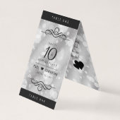 Elegant 10th Tin Wedding Jubileum Celebration Kaart (Achterkant)