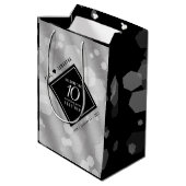 Elegant 10th Tin Wedding Jubileum Celebration Medium Cadeauzakje (Achterkant Gekanteld)