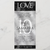 Elegant 10th Tin Wedding Jubileum Celebration Menu (Achterkant)