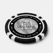 Elegant 10th Tin Wedding Jubileum Celebration Poker Chips (Enkel)