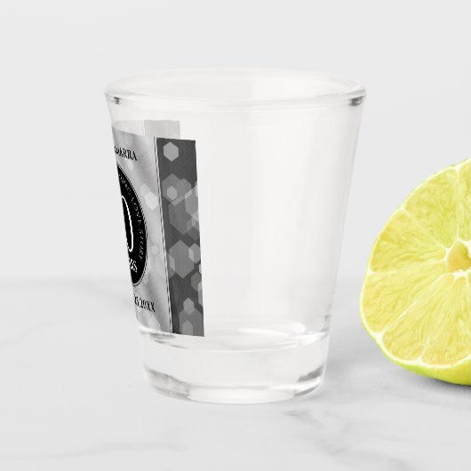 Elegant 10th Tin Wedding Jubileum Celebration Shot Glas (Rechts)