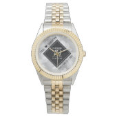 Elegant 10th Tin Wedding Jubileum Horloge (Voorkant)