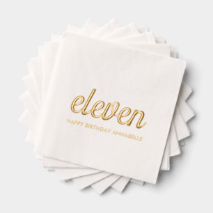 Élégant 11e anniversaire de la moderne serviettes
