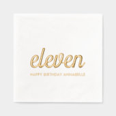 Élégant 11e anniversaire de la moderne serviettes  (Recto)