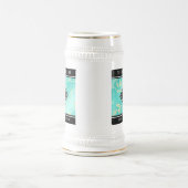 Elegant 11e Turquoise Wedding Jubileum Bierpul (Center)