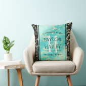 Elegant 11e Turquoise Wedding Jubileum Kussen (Stoel)