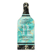 Elegant 11e Turquoise Wedding Jubileum Snijplank (Voorkant)