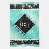 Elegant 11e Turquoise Wedding Jubileum Theedoek (Verticaal)