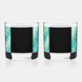 Elegant 11e Turquoise Wedding Jubileum Whisky Glas (Links)