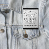 Elegant 11th Steel Wedding Jubileum Celebration Button (Insitu)