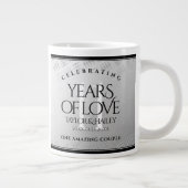 Elegant 11th Steel Wedding Jubileum Celebration Extra Grote Beker (Rechts)