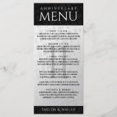 Elegant 11th Steel Wedding Jubileum Celebration Menu (Voorkant)