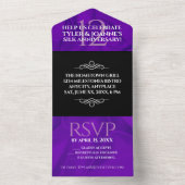 Elegant 12e Jubileum-feestdag zijderoute All In One Uitnodiging (Binnen)