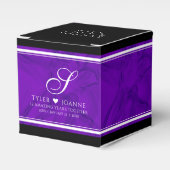 Elegant 12e Jubileum-feestdag zijderoute Bedankdoosjes (Voorkant Zijde)