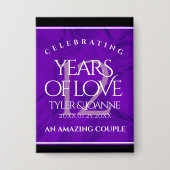 Elegant 12e Jubileum-feestdag zijderoute Button (Voorkant)