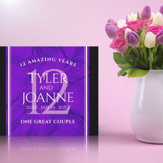 Elegant 12e Jubileum-feestdag zijderoute Canvas Afdruk