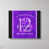 Elegant 12e Jubileum-feestdag zijderoute Canvas Afdruk (Voorkant)