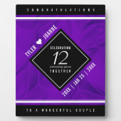 Elegant 12e Jubileum-feestdag zijderoute Fotoplaat (Voorkant)