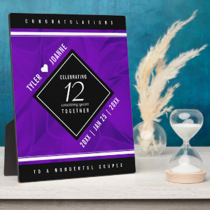 Elegant 12e Jubileum-feestdag zijderoute Fotoplaat