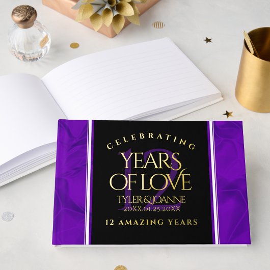 Elegant 12e Jubileum-feestdag zijderoute Gastenboek